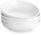 MALACASA Set di 4 Ciotole in Porcellana da 1250 ml, Ø 22,5 x 5 cm, Insalatiere Eleganti e Capienti, Ideali per Pasta, Zuppe, Insalate e Dessert, Bianco, Adatte al Microonde e alla Lavastoviglie