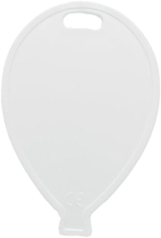 Balloon Shaped Plastic Balloons Weights pack of 10 (White)