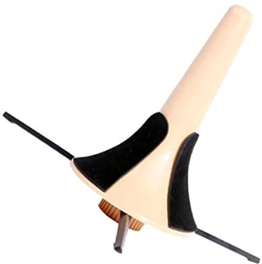 JEWEDECO Trompetenstativ Faltbarer Ständer Mit Metallbügel Und Drehschraube Dreibeiniger Standfuß Für Stabilität Gelber Filz Zum Schutz Des Instruments Zubehör Für Trompeten Und