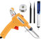 60W Lötkolben Set Gelb Automatische Elektronik Lötpistole Kit mit Entlötpumpe, Pinzette, Handheld Entlöten Zinnpistole für Schmuck, Heimwerker, Leiterplattenreparatur