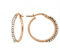 DelPia, Orecchini a Cerchio in Oro 18kt e Argento Sterling 925 2begold con Cristalli (Oro rosa, 15)