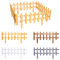 BooGardi Steckzaun Holz Hellbraun 20 x 59,5 cm · 4er Set in vielen Größen/Farben · Beetumrandung für Blumenbeet/Gemüsebeet · Vor-Gartenzaun · Rasenkante