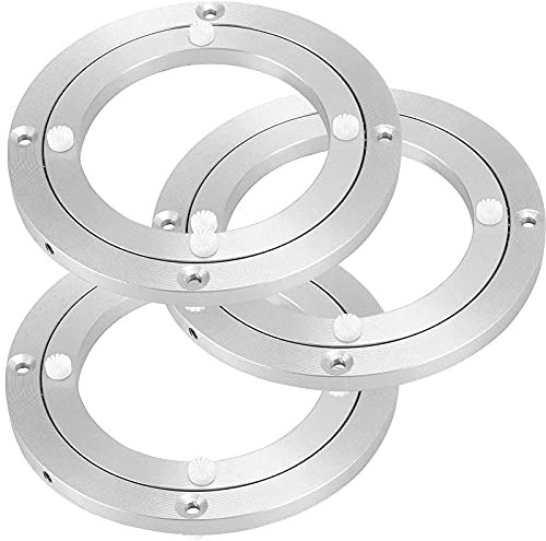 TAIJEUK Drehtellerlager, Aluminium-Legierung, Lazy Susan Hardware, drehbarer Lager-Drehteller, Drehscheibe, Drehplatte für runde Esstische, 50 kg maximale Tragfähigkeit, 3 Stück