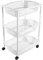 Acan Tradineur - Carro verdulero - Modelo HG - Color Blanco - con Ruedas – 3 cestas - Multiusos para organizar los Espacios domésticos, Ideal para baño, Cocina, Sala y Garaje.