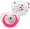 NUK Star Babyschnuller | 18–36 Monate | Day & Night Schnuller | BPA-freies Silikon | Pink Koala | 2-teilig