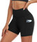 ACTINPUT Radlerhose Damen mit Taschen High Waist Yoga Shorts Kurze Leggings Blickdicht Sporthose Hotpants(Schwarz，L)