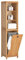 SoBuy Armario Alto de Baño Mueble Columna Estanterías Baño con 1 Cesto Ropa Sucia 3 Estantes 40 x 35 x 172 cm ES