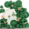 Palloncini Verde, 120 Pezzi Kit Arco Palloncini Verde Scuro, 18 12 10 5 Pollici Ghirlanda Palloncini Compleanno Matrimonio Battesimo Bambino Laurea Festa Decorazioni