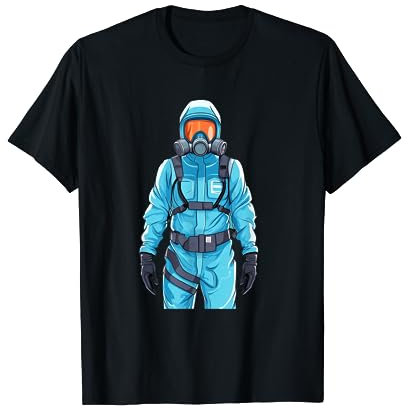 Blauer Quarantäne-Schutzanzug Kostüm für Verliebte T-Shirt