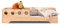 smartwood TILA 5P Kinderbett 60x120 | Montessori Bodenbett mit Lattenrost & Rausfallschutz | Für Jungen & Mädchen | Sicheres und Robustes Holzbett für Kinder ab 3 Jahren