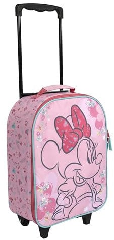 Undercover - Minnie Mouse Kinder Trolley - geräumiges Hauptfach - idealer Reisebegleiter - verstellbare und fixierbare Teleskopstange