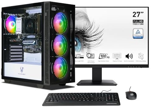 Ankermann Gaming Power V3 Bundle | Intel Core i9-12900F | Nvidia GeForce RTX 4070 12Go | 32Go DDR5 RAM | 1To NVMe SSD | Windows 11 | WiFi & Bluetooth | Écran 27 Pouces | Souris & Clavier | Libre
