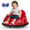 FANTASK Autoscooter für Kinder, elektrisches Bumper Car mit blinkenden LED-Lichtern & Fernsteuerung & Musik & 360-Grad-Drehung, Kinderscooter für Kinder ab 18 Monaten (Rot)