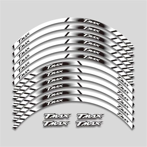 KCBHSH Adesivo per Cerchioni Moto per Y&amaha TMAX500 TMAX530 TMax560 T Max TMAX 500 530 560 Adesivi per Mozzi Adesivi per Cerchi Nastro A Strisce Adesivi per Cerchioni(Colore 9)