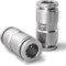 Bwintech 2 Pcs 8mm adaptateur pneumatique à pousser pour connecter, 2 voies, sans statut, à déclenchement rapide, en polyuréthane.
