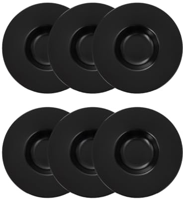 HOMLA Famelio 6-teiliges Pastateller-Set, 28 cm, Schwarz, Eleganz für Tischdekoration