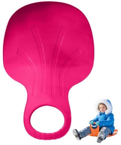 Schneerutscher Kinder Schlitten, Vielseitiges Rutschbrett aus Kunststoff, Rutschteller mit Griff, Als Schlitten für Schnee, Sand & Gras, Outdoor Sportgerät
