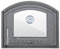 Home&Wood Pizzaofentür Premium 485x410 Backofentür aus Gusseisen mit Glass + Thermometer Offentür Brotofentür/Recht/