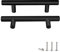 Drenky Cupboard Handles, Kitchen Door Handles 96mm Hole Centre Distance 2 Pack Stainless Steel Matte Black Furniture Pulls with Screws for Wardrobe and Cabinet