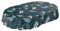 ANRO Wachstuchtischdecke abwaschbar Garten Tischdecke Wachstuch Rund Oval Eckig Indoor Outdoor Blätter Gold Blau Oval 200x140cm