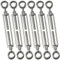Cozihom Lot de 6 tendeurs M6 Eye & Eye/O to O en acier inoxydable 304 pour tension de câble métallique, pour pare-soleil, installation de tente, anti-rouille, lot de 6