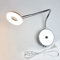 LANMOU Leselampe Wandmontage mit Stecker und Schalter, Flexibler Schwanenhals Wandlampe Innen 4000K 5W LED Moderne Chrom Wandleuchte für Schlafzimmer Bettleuchte