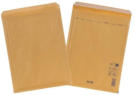 smiley pack Luftpolstertaschen H8 Braun 290 x 370 mm 1200 Stück | gepolsterte Versandtaschen mit Selbstklebeverschluss, passend für B4