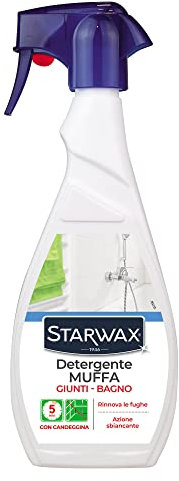 STARWAX - Anti muffa giunti e bagno - Disinfetta ed elimina la muffa - Elimina le tracce nere - Azione sbiancante - Con candeggina - Prodotto in Francia - 500ml