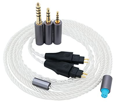 Janjunsi Upgrade Audio Kabel Ersatz Schnur Kompatibel mit Sennheiser HD580/HD650/HD660/HD600S/HD414/HD25 Kopfhörer - 3in1 Stecker mit 2.5mm/3.5mm/4.4mm Stecker