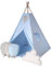 Tipoo Blue Tipi-Zelt + Ballonkissen, Stabilisator, ballonförmiger Anhänger aus Holz, Matte, Fenster
