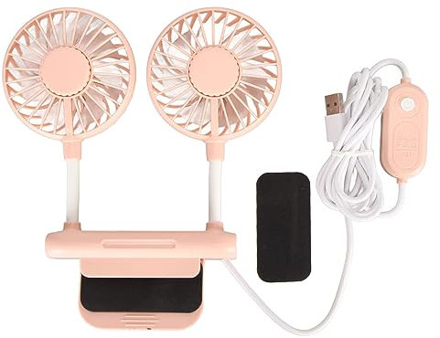 Fockety -Bildschirm-Lüfter, 3-stufiger -Clip am Lüfter mit 2 Lüfter köpfen, USB-betriebener leiser persönlicher Lüfter, tragbarer Büro-Schreibtisch-Ventilator für Laptops