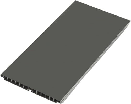 AERREGI ZOCCOLO PIOMBO PER CUCINA BATTISCOPA ALTEZZA 10, 12 E 15 CENTIMETRI | ZOCCOLO IN PVC COLORE PIOMBO LUNGHEZZA 200cm | PRODOTTO MADE IN ITALY DI ALTA QUALITA' (1, Piombo, H120 mm)