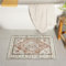 Uphome Badematte, Landhausstil, Boho-Badezimmerteppich, super gemütlich, Samt, klein, rutschfest, maschinenwaschbar, Badezimmer-Bodenmatte für WC, Waschbecken, Dusche, 45,7 x 66 cm, Orange