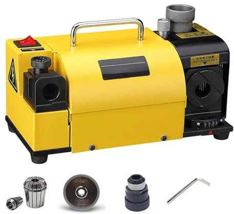HLGKBY Bohrerschärfgerät, professionelle Maschine zum Schärfen von Bohrern, 11 Aufnahmen und Winkel einstellbar 3–13 mm (15 mm), 95° bis 135° Spitzenwinkel, Verstellbarer Bohrer-Nachschärfer