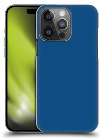 Head Case Designs Blau Blockfarben Harte Rueckseiten Handyhülle Hülle Huelle kompatibel mit Apple iPhone 14 Pro
