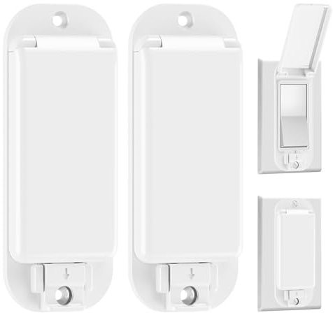 2 cubiertas protectoras para interruptor de luz, a prueba de bebés, protector de pared para interruptor de luz basculante, protege tus luces o circuitos de ser encendidos o apagados accidentalmente