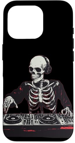 Schönes Skelett-Outfit für Musik- und DJ-Liebhaber Hülle für iPhone 16 Pro