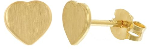 trendor Ohrringe Herzen für Damen und Mädchen Gold 333 / 8K Ohrstecker | liebevoller Ohrschmuck, wunderschöne Geschenkidee,