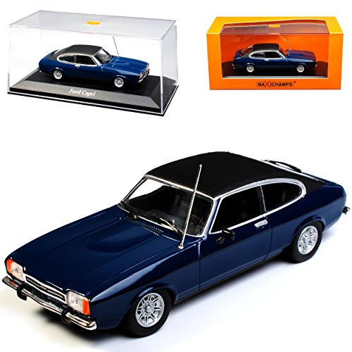 Minichamps Ford Capri II Coupe Dunkel Blau 2. Generation 1974-1978 1/43 Maxichamps Modell Auto