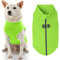 Gooby Fleece-Hundepullover mit Reißverschluss - Limettengrün, Größe L - warme Fleece-Hundejacke zum Einsteigen mit doppelter D-Ring-Leine - Winterpullover für kleine Hunde - Hundekleidung für kleine