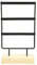 HERCHR Porte-bijoux, Organisateur de Bijoux Présentoir de Boucle D'oreille en Métal avec Base en Bois, 36 Trous
