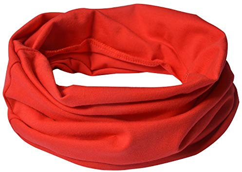 Miobo Kinder Baumwolle Loopschal Schlauchschal Rundschal Halstuch Rot-M