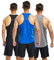 frueo 3 Pack Camiseta de Tirantes Deportiva Hombre Culturismo Fitness Tank Top Hombre Gym sin Mangas T-Shirts Chaleco,20418,Black Gray Blue,XL