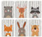 Hambient Tableau Enfant Mural Deco - Poster Decoration Chambre - Deco Fille, Garcon, Bebe - Tableaux Décoratifs Muraux - 6 Affiche (21 x 30 cm Sans Cadre, Animaux Sauvages Forêt)