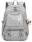 FANDARE Schulrucksack Schulrucksack Kinderrucksack Schultasche Jungen Mädchen Rucksack Schulranzen für Outdoor Reise Daypacks Freizeitrucksack Rucksack mit Plüsch Anhänger Wasserdicht Nylon Grau