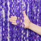 Lametta Vorhang Lila Glitzer, 2 Stück Metallic Folie Fransen Lametta Vorhänge, Lila Streamer Tinsel Curtain Photo Backdrop Geburtstag Deko für Mädchen Babyparty Verlobungs Fasching Partydeko(1m x 2m)