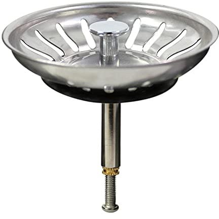 Talea Stainless Steel Kitchen Sink Drain Strainer Adjustable, Waste Plug For Kitchen Sink, Uk Sink Hole Diameter 80mm