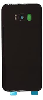 Smartex® Backcover Glas kompatibel mit Samsung Galaxy S8 Plus (G955) - Big Hole, Glas Rückseite Ersatz (Schwarz)
