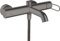 hansgrohe AXOR Uno Einhebel-Wannenmischer Aufputz, Bügelgriff, Ausladung 203mm, 38421340, Farbe: Brushed Black Chrome