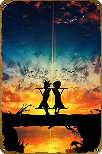 CHUUIIGO Gon Killua Hunter Anime Anime Poster Comics Vintage Classic Blechschild Plakette 20,3 x 30,5 cm